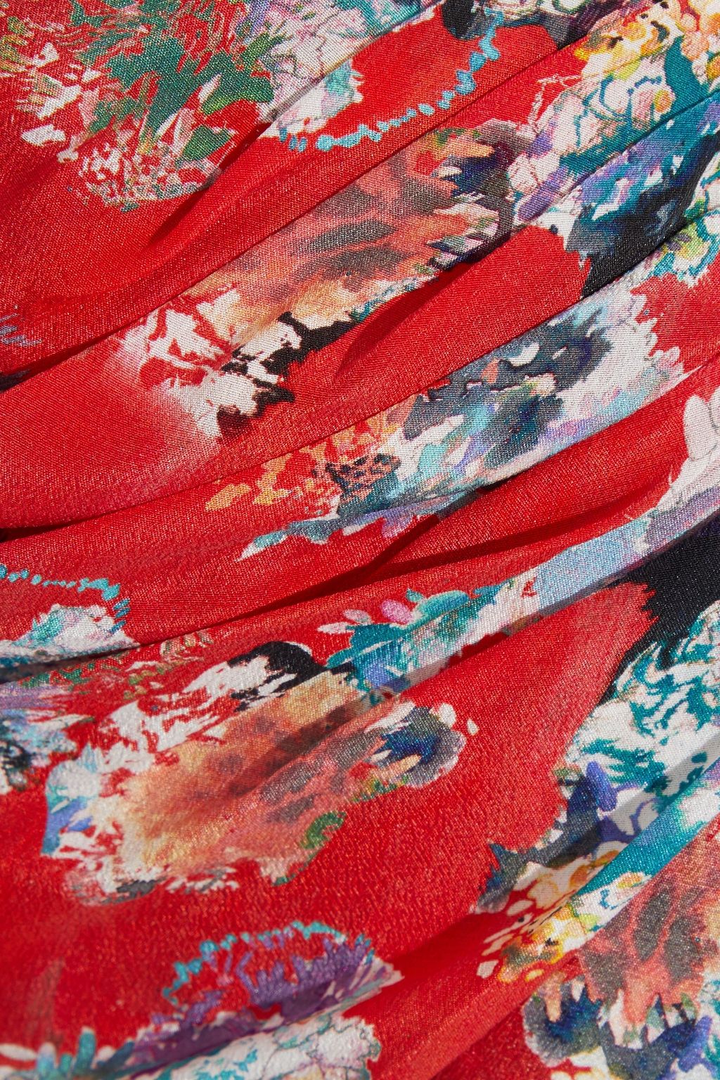 IRO Suppie wrap-effect printed silk-crepe skirt
