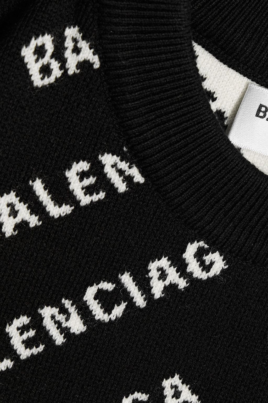 BALENCIAGA Cropped intarsia-knit sweater | THE OUTNET