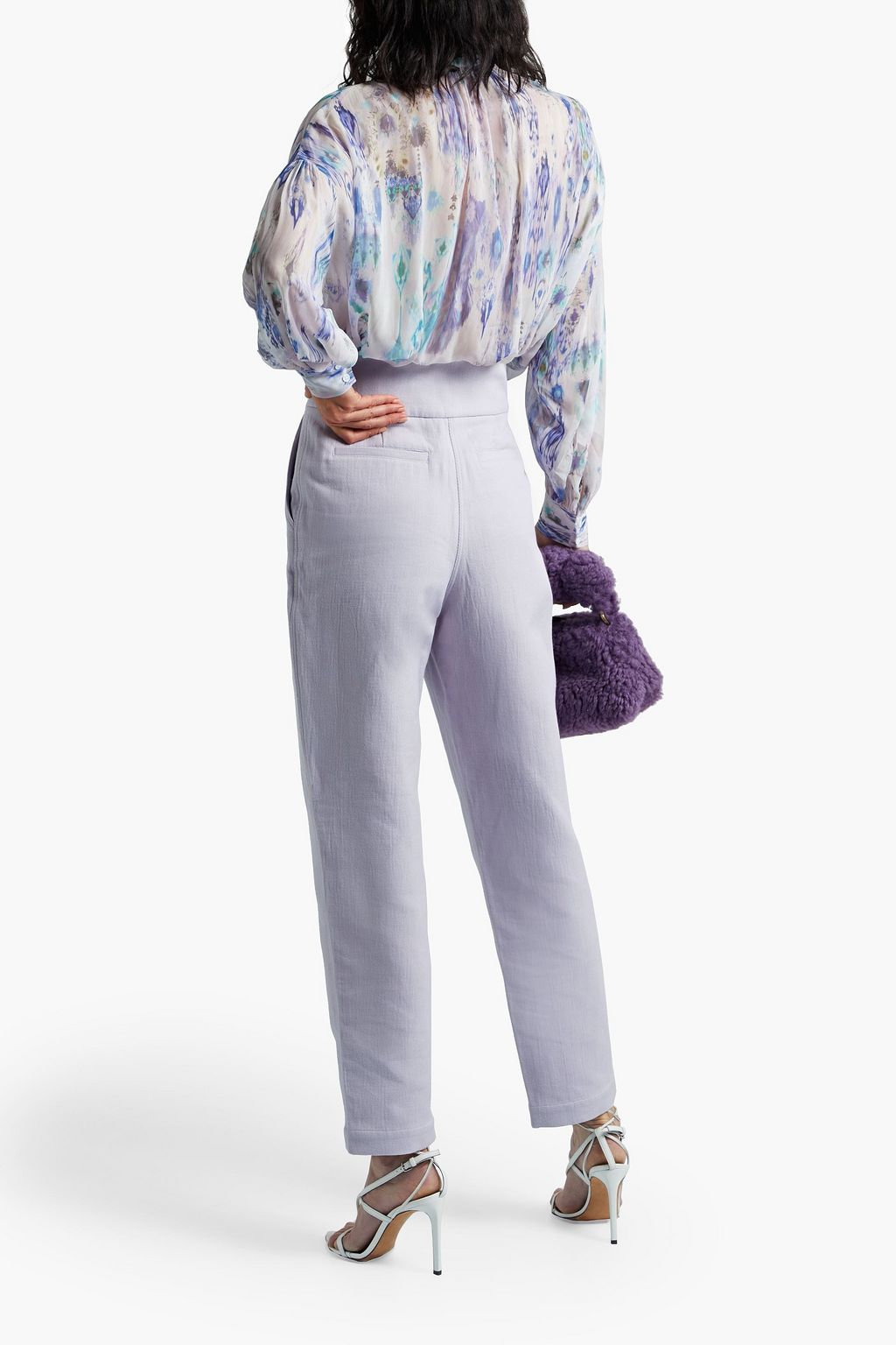 IRO Luklane tie-front cotton-twill tapered pants