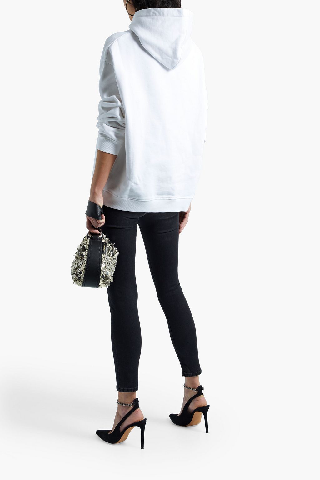 IRO Lise oversized printed French cotton-terry hoodie