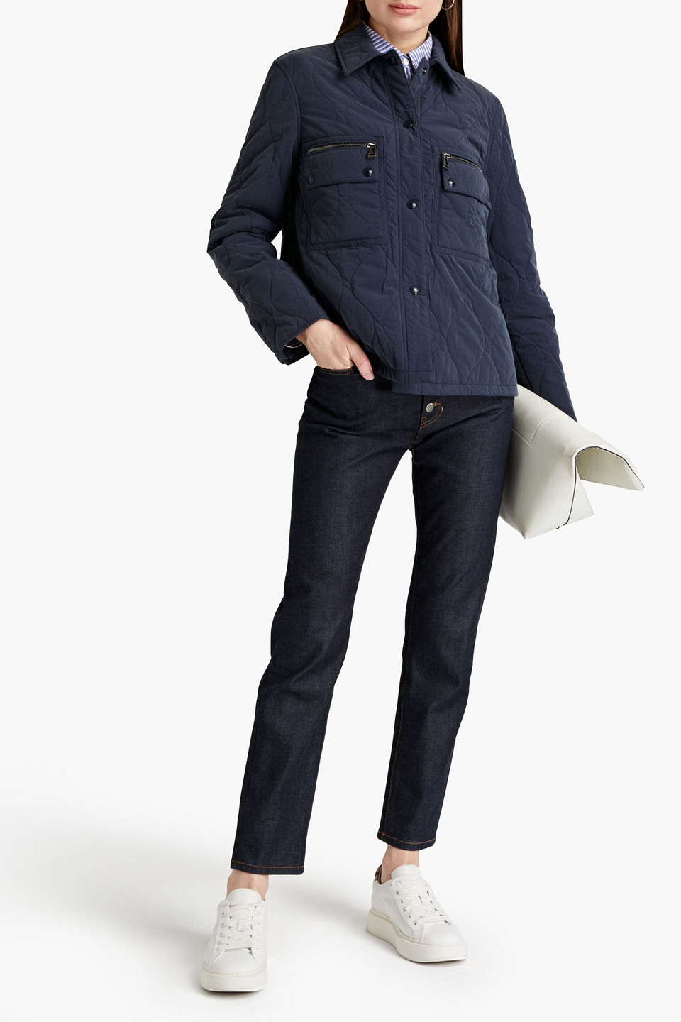 Belstaff Quilted Shell Jacket In Blue