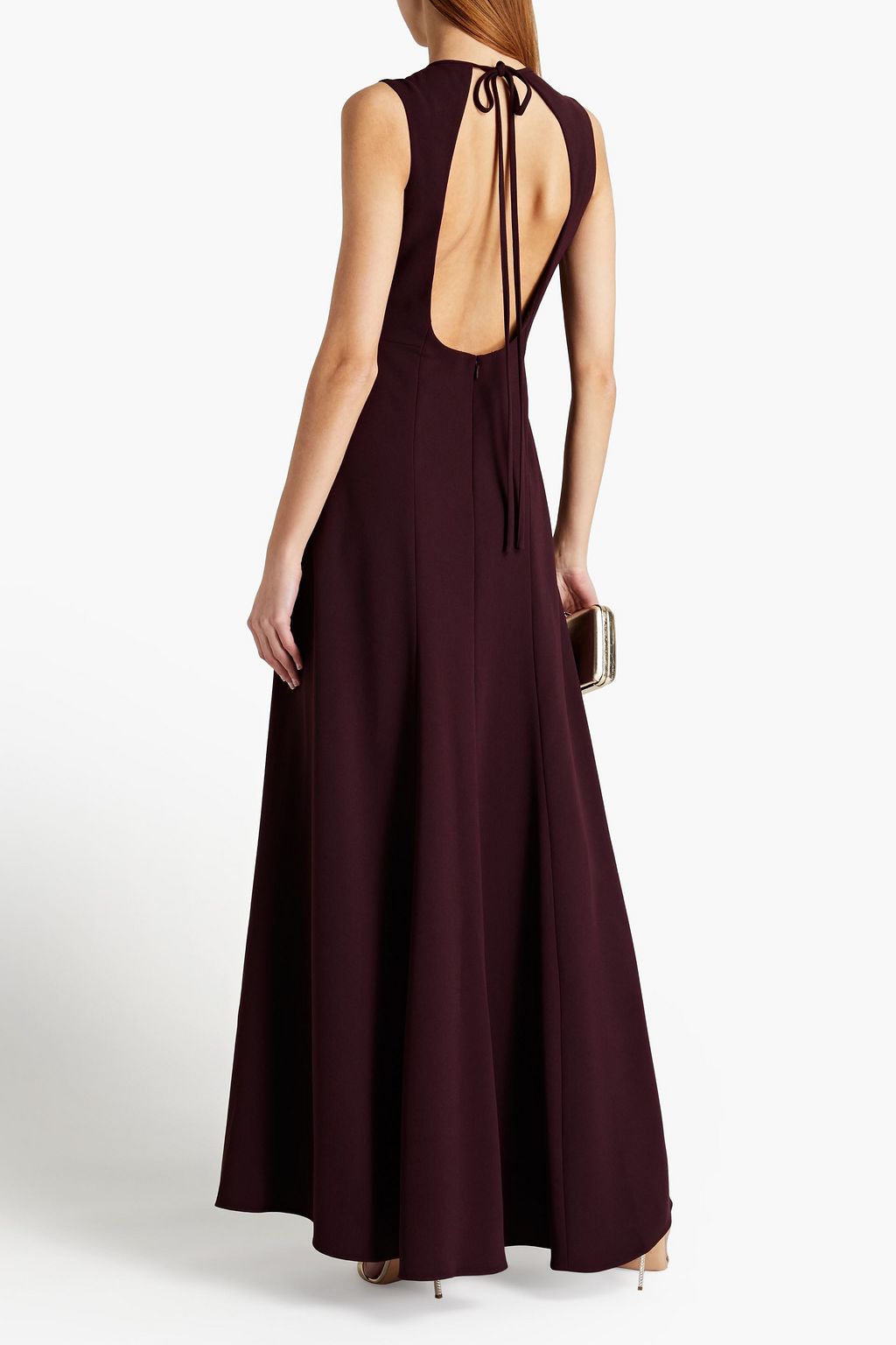 HALSTON Iris crepe gown