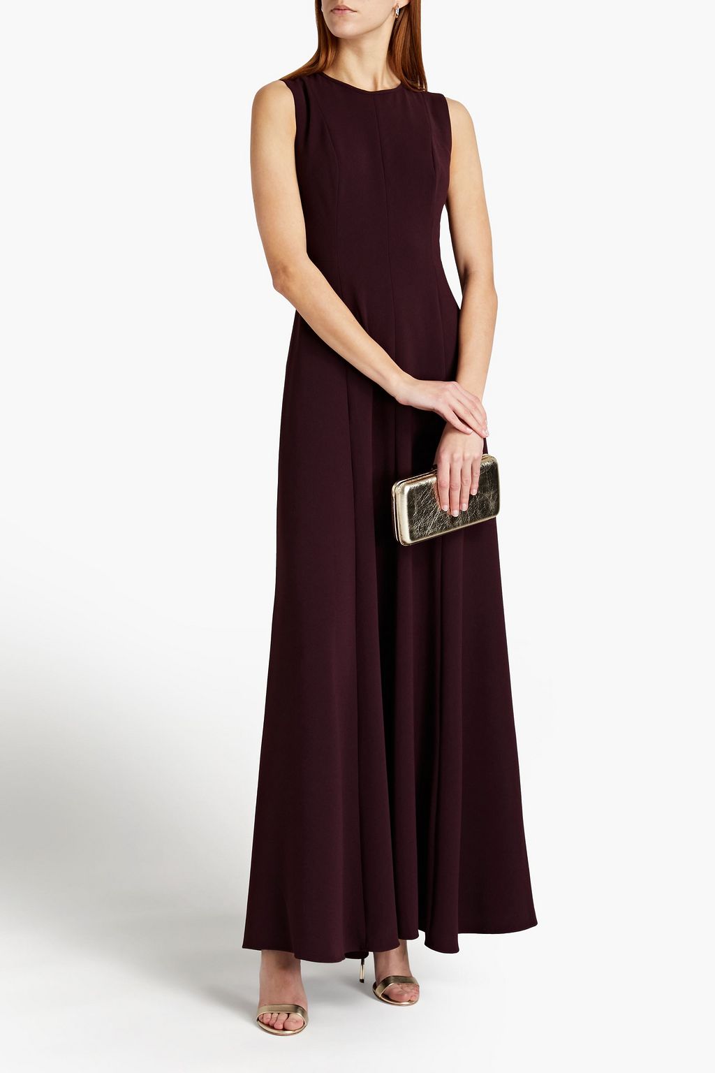 HALSTON Iris crepe gown