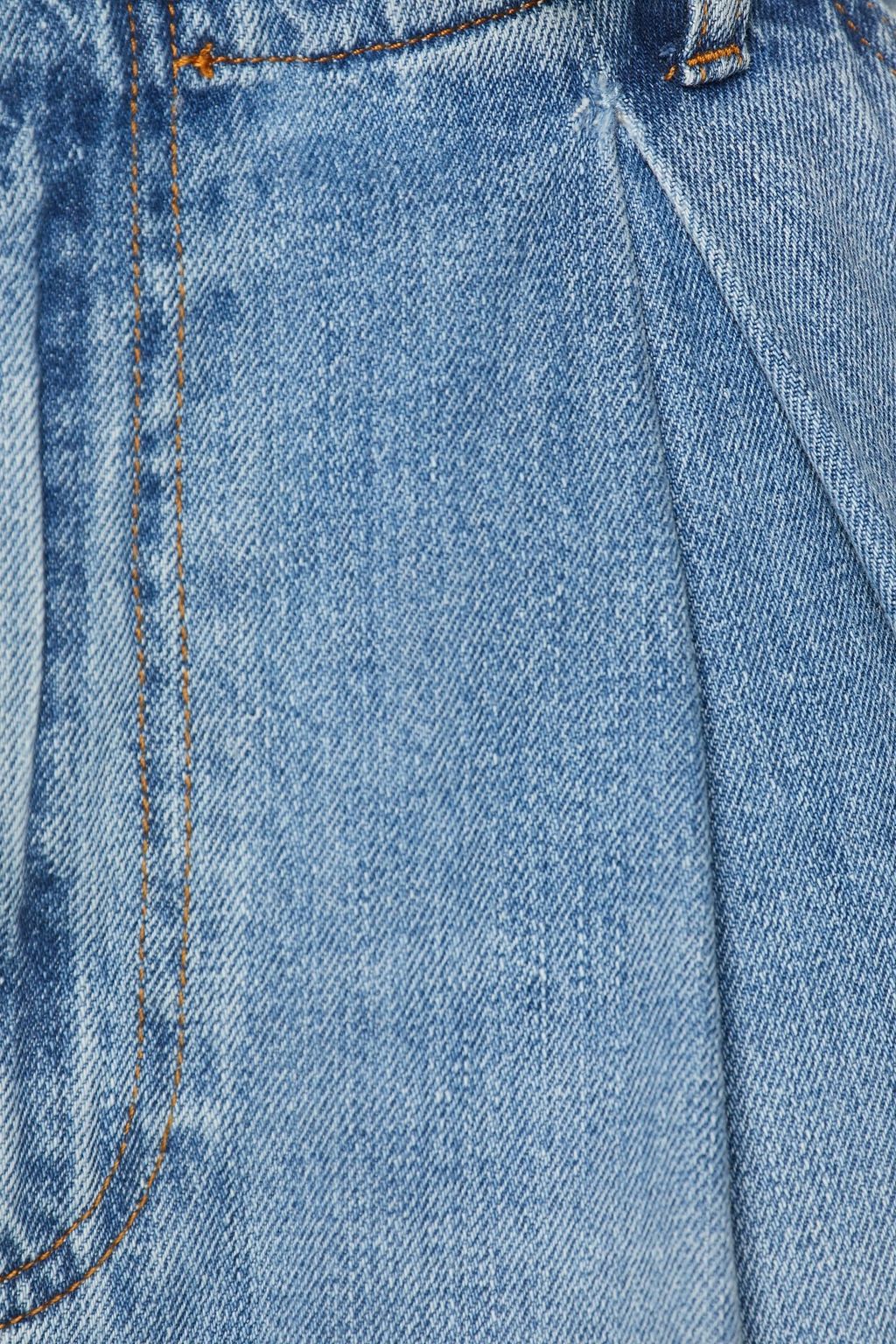 REDVALENTINO Pleated high-rise tapered jeans