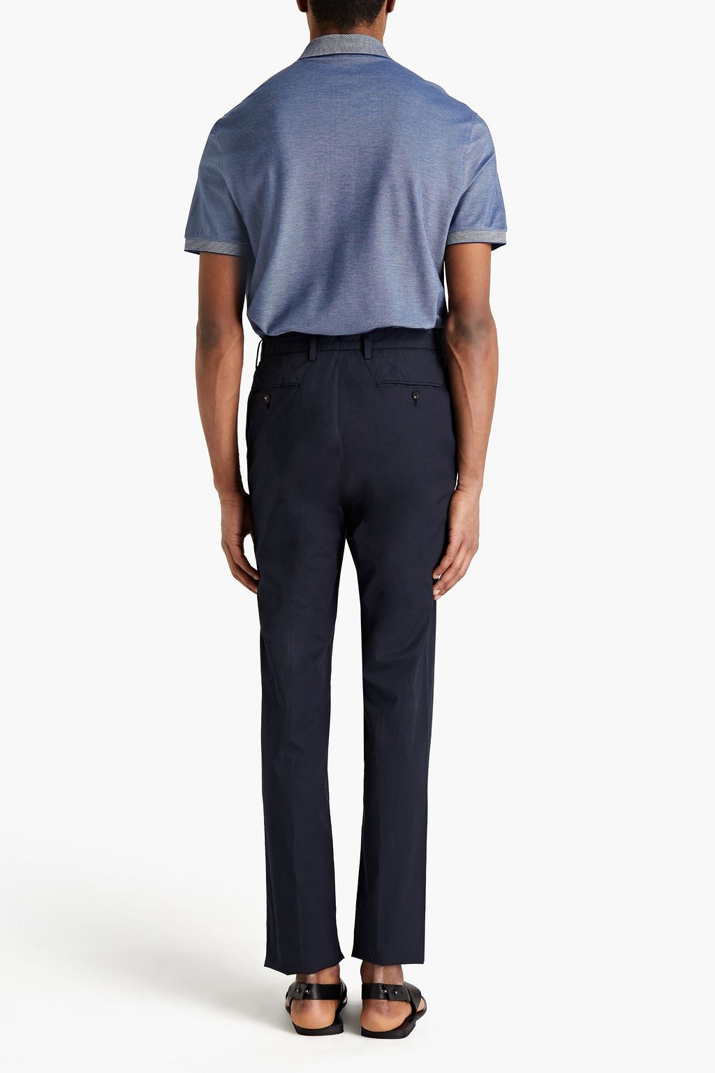 ZEGNA Logo-embroidered cotton-piqué polo shirt