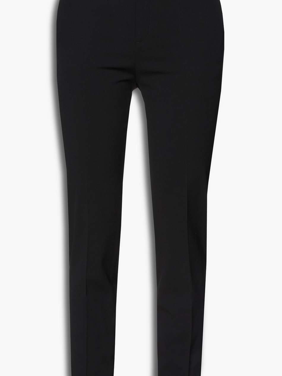 twill slim-leg pants
