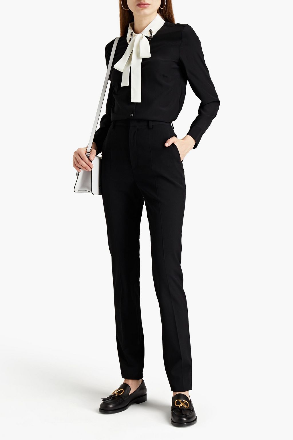 REDVALENTINO Twill slim-leg pants