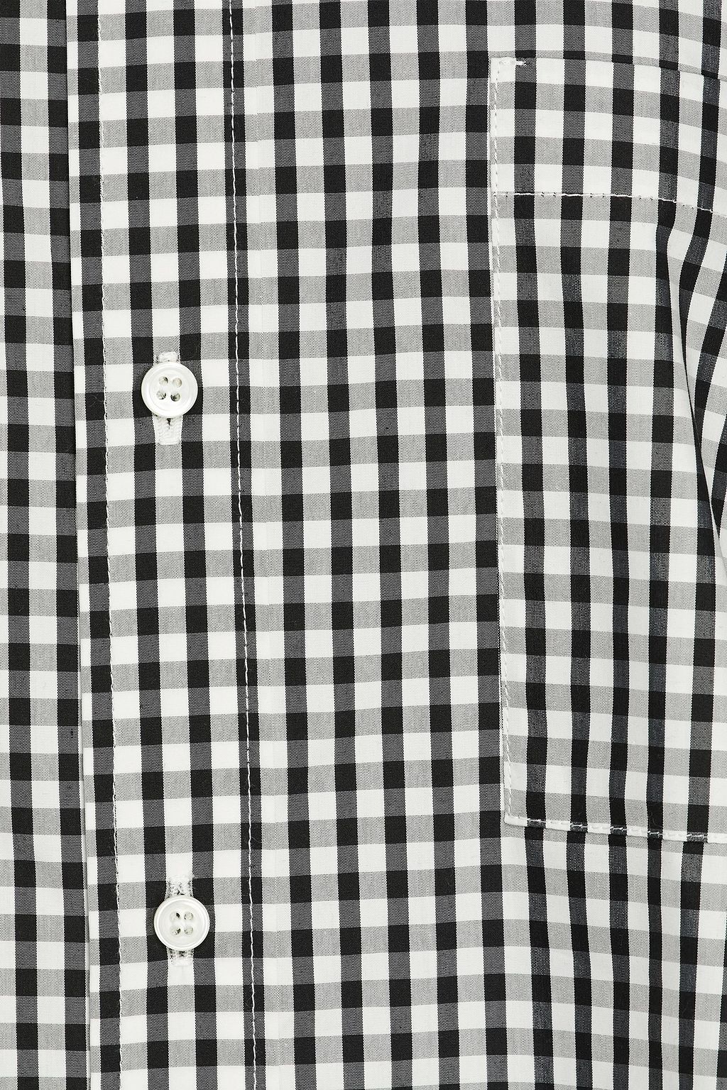 REDVALENTINO Gingham cotton-blend poplin shirt
