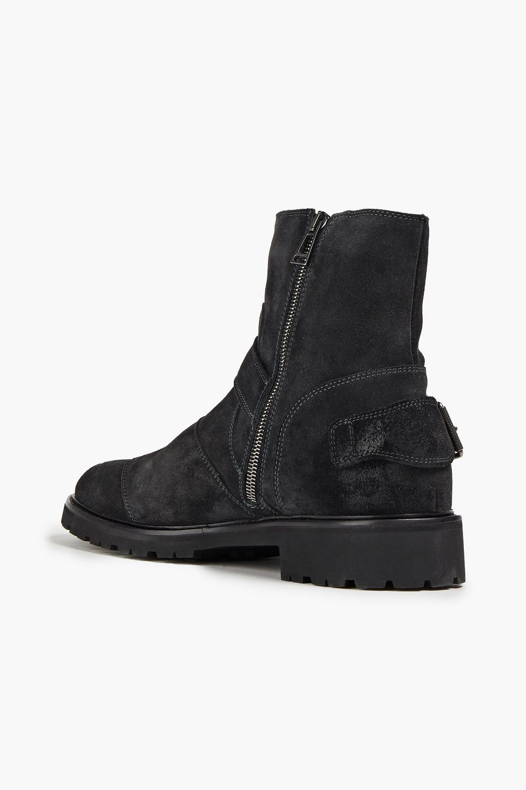 BELSTAFF Trialmaster buckle-embellished distressed suede boots