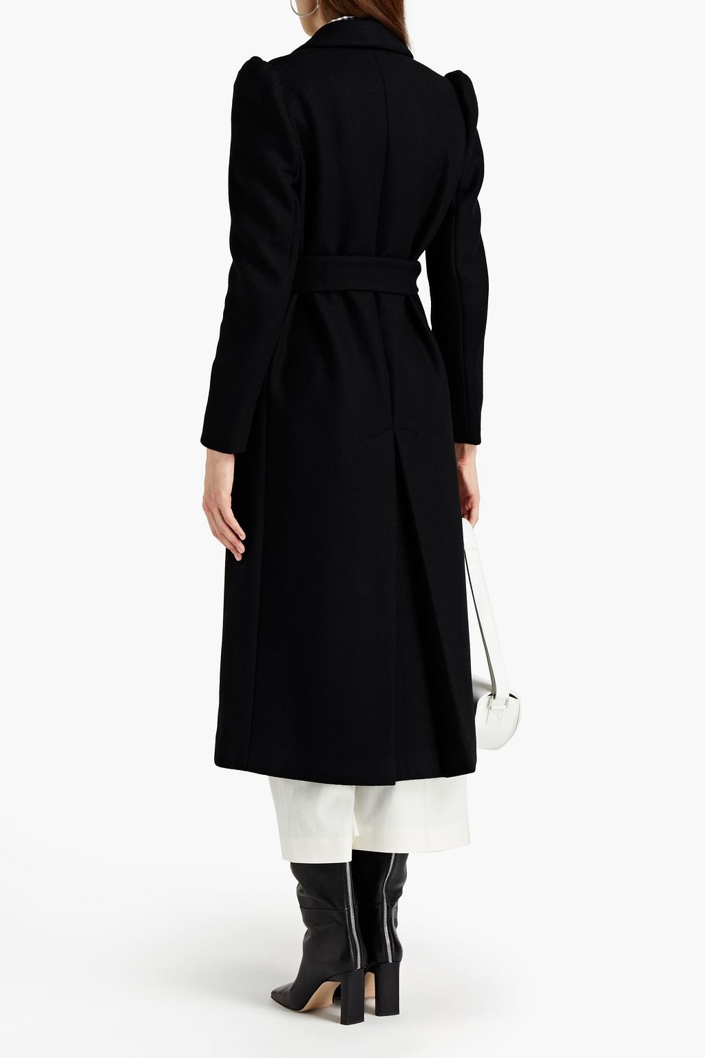REDVALENTINO Belted wool-blend felt coat