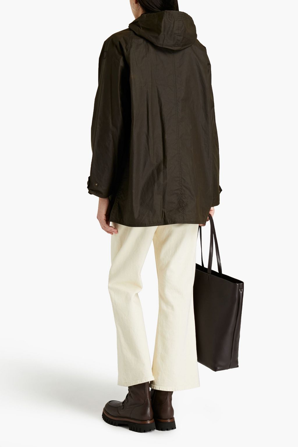 BELSTAFF Dunraven oversized coated cotton-canvas hooded jacket