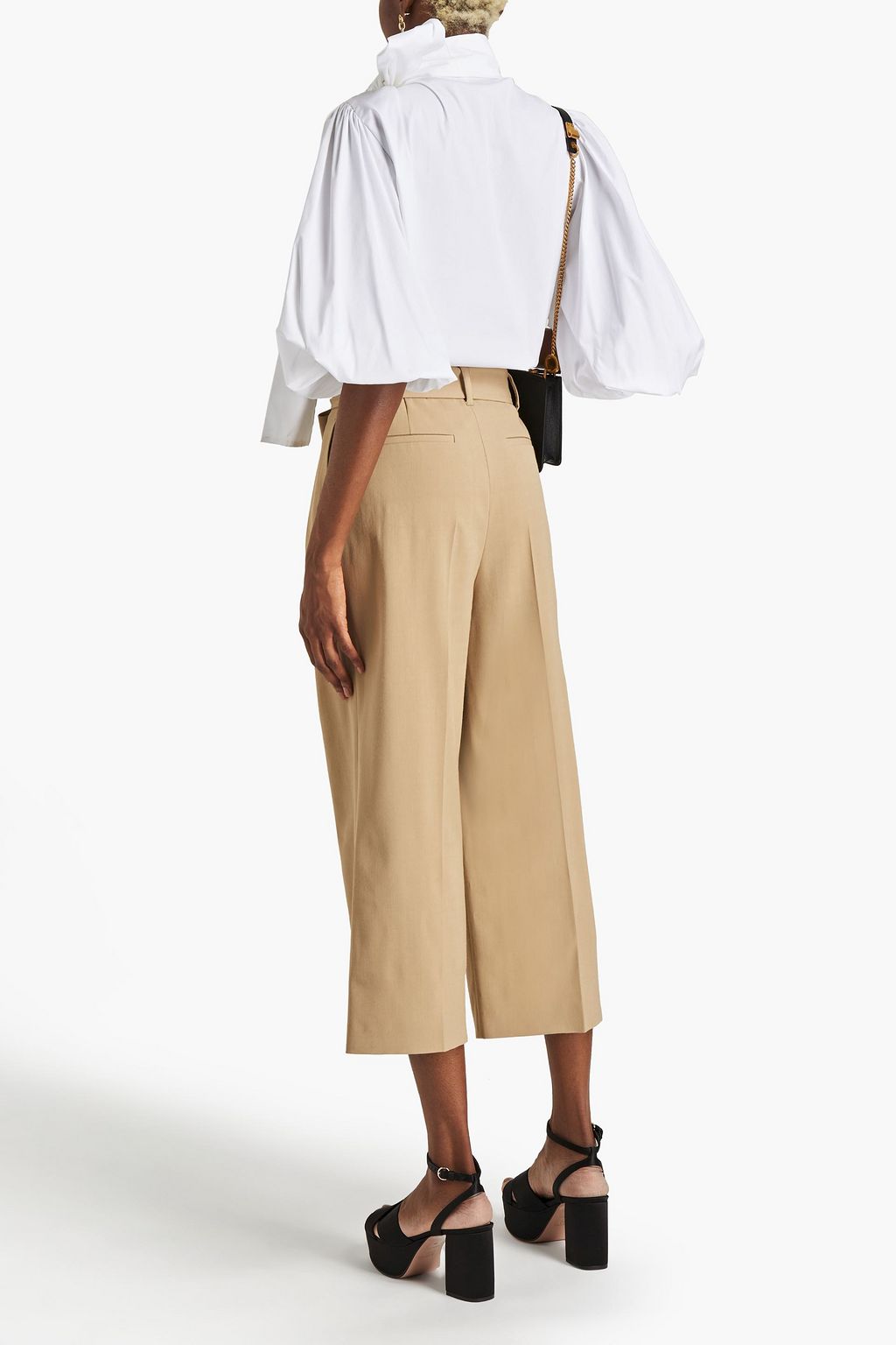 REDVALENTINO Pussy-bow cotton-blend poplin blouse