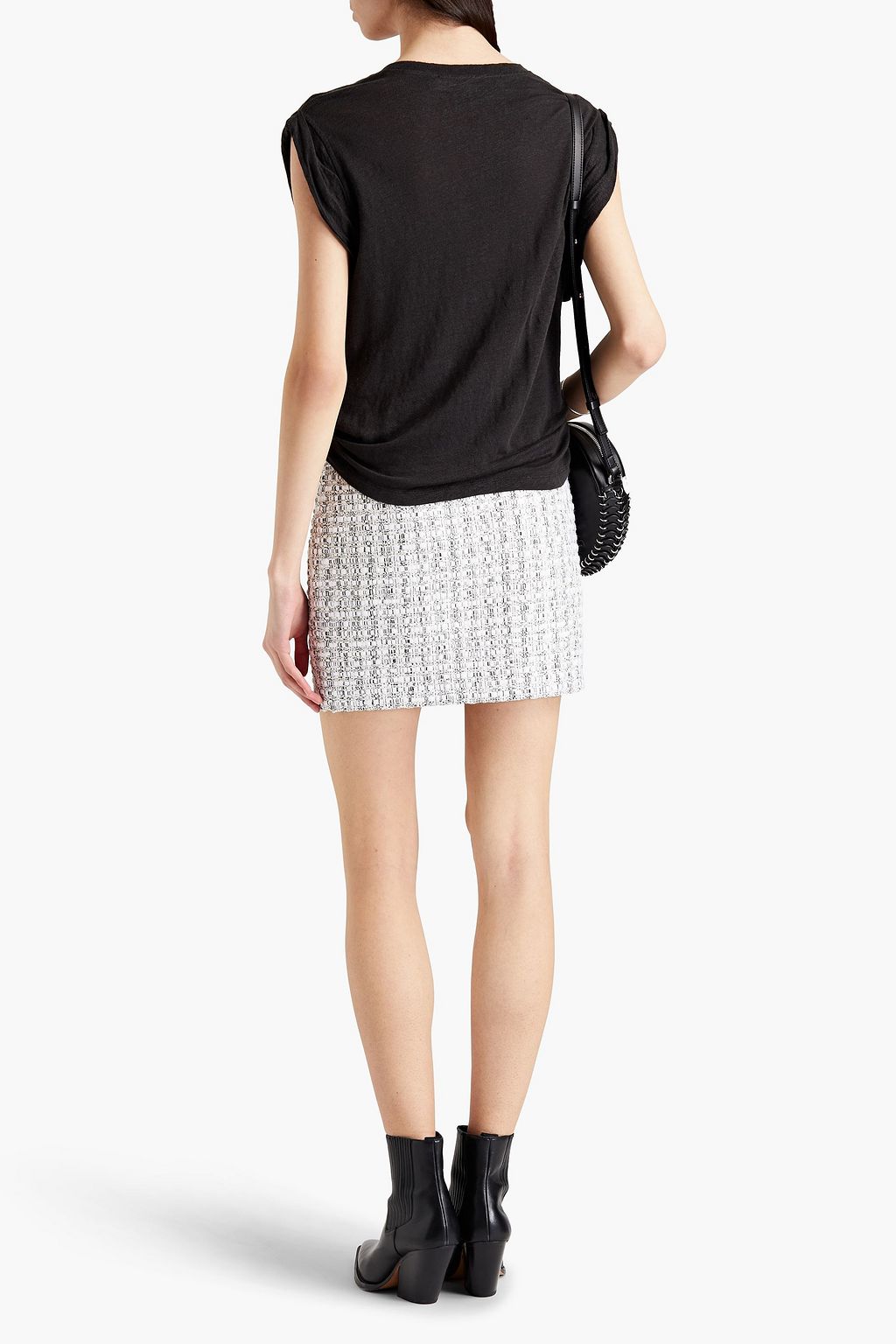 IRO Xantey asymmetric twisted slub linen-jersey T-shirt