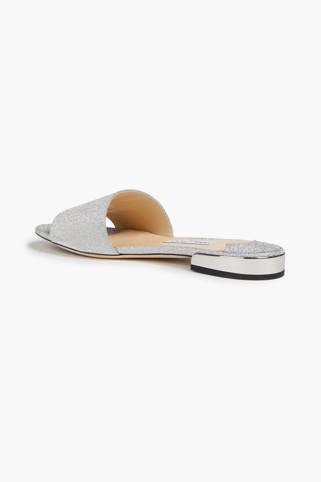 JIMMY CHOO Joni glittered leather sandals