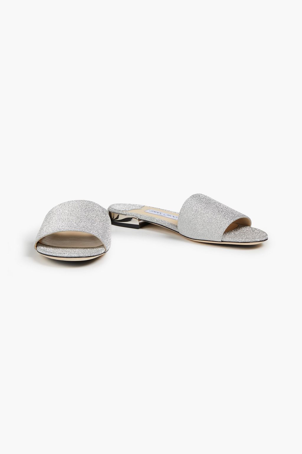 JIMMY CHOO Joni glittered leather sandals