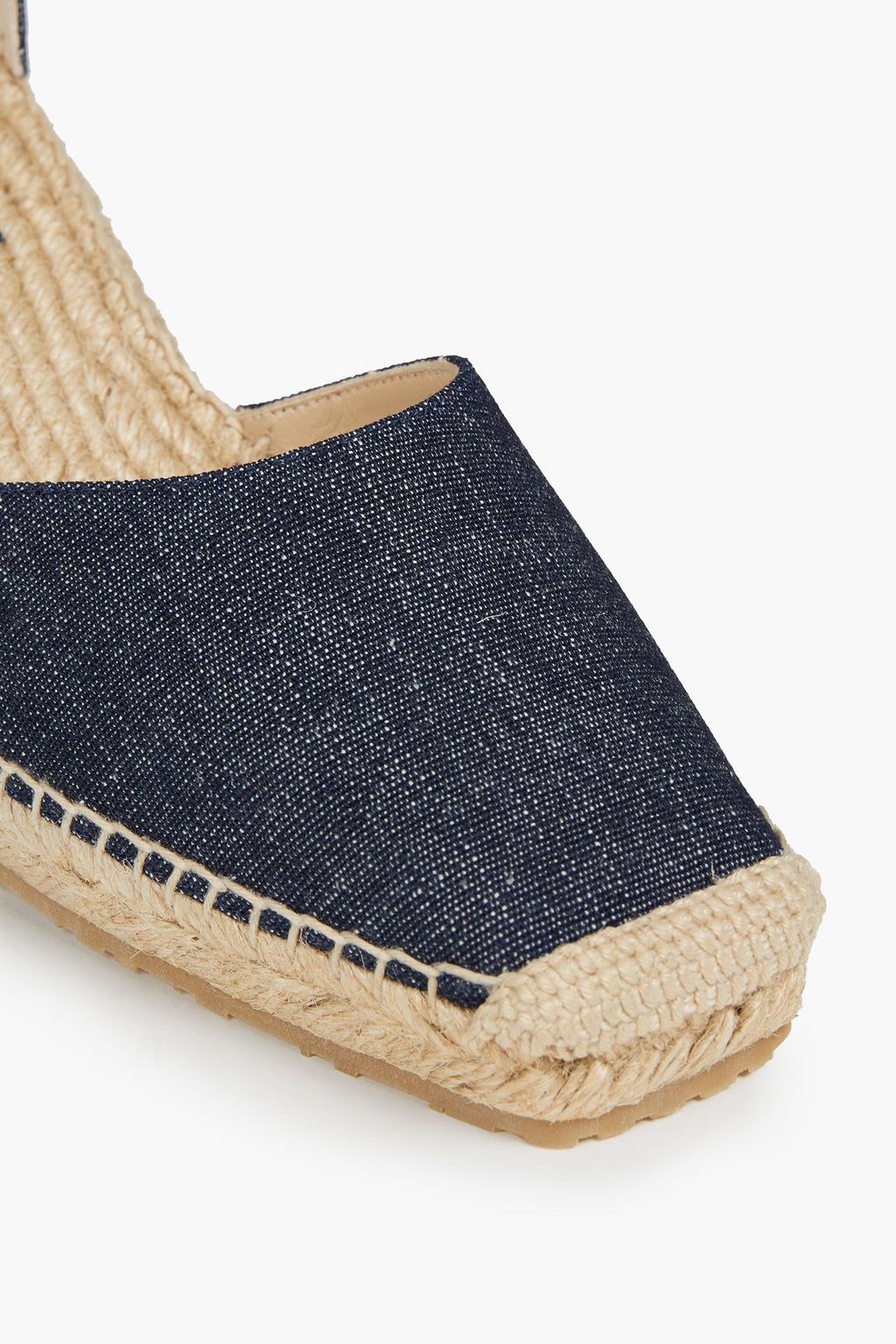 JIMMY CHOO Layken 90 denim wedge espadrilles