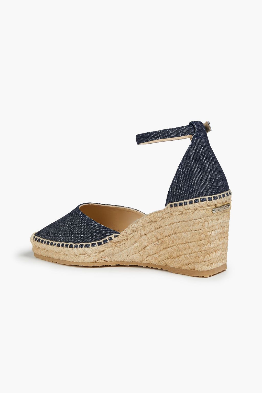JIMMY CHOO Layken 90 denim wedge espadrilles