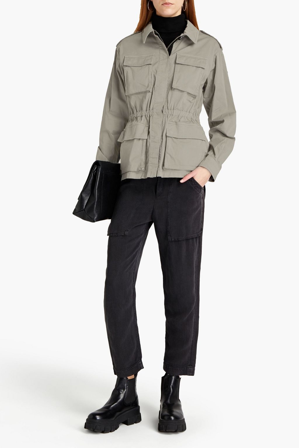 BELSTAFF Anchorfield gathered cotton-blend jacket