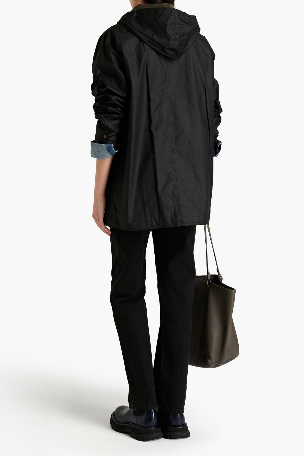 BELSTAFF Dunraven oversized coated cotton-canvas hooded jacket