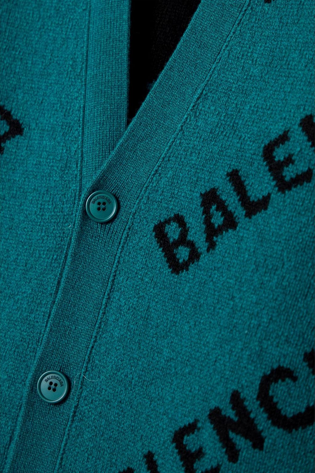 BALENCIAGA كارديغان من مزيج من الصوف بحبكة الجاكار