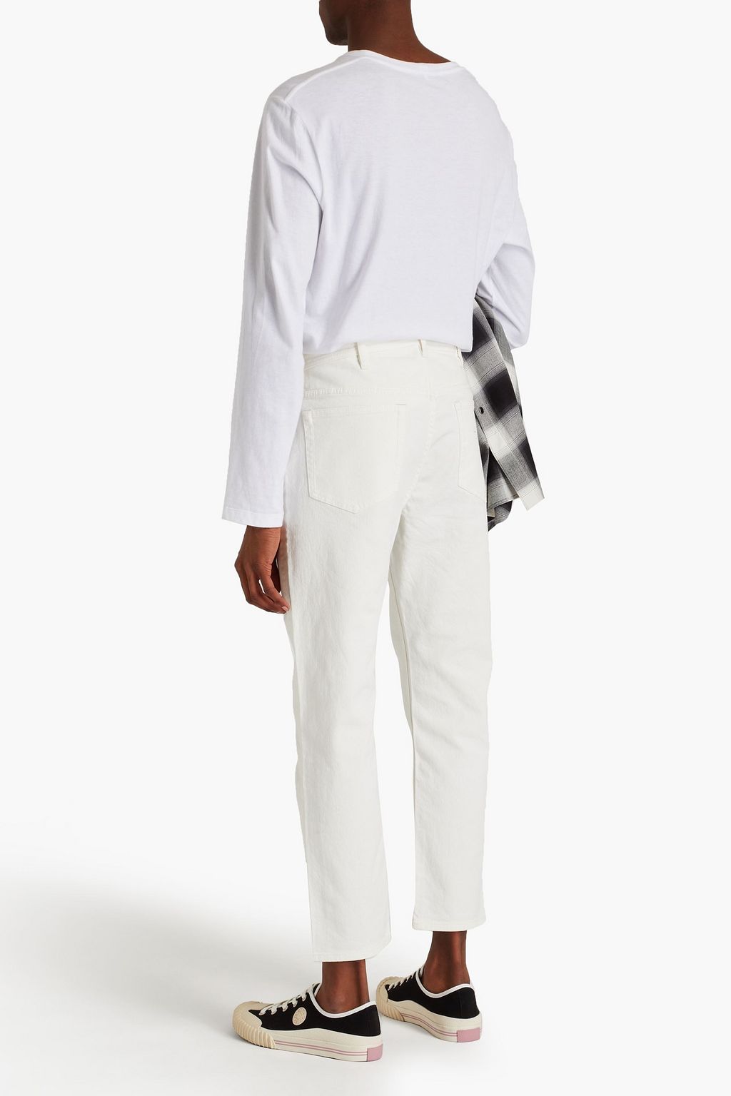 ACNE STUDIOS BLÅ KONST Slim-fit cropped printed faded denim jeans