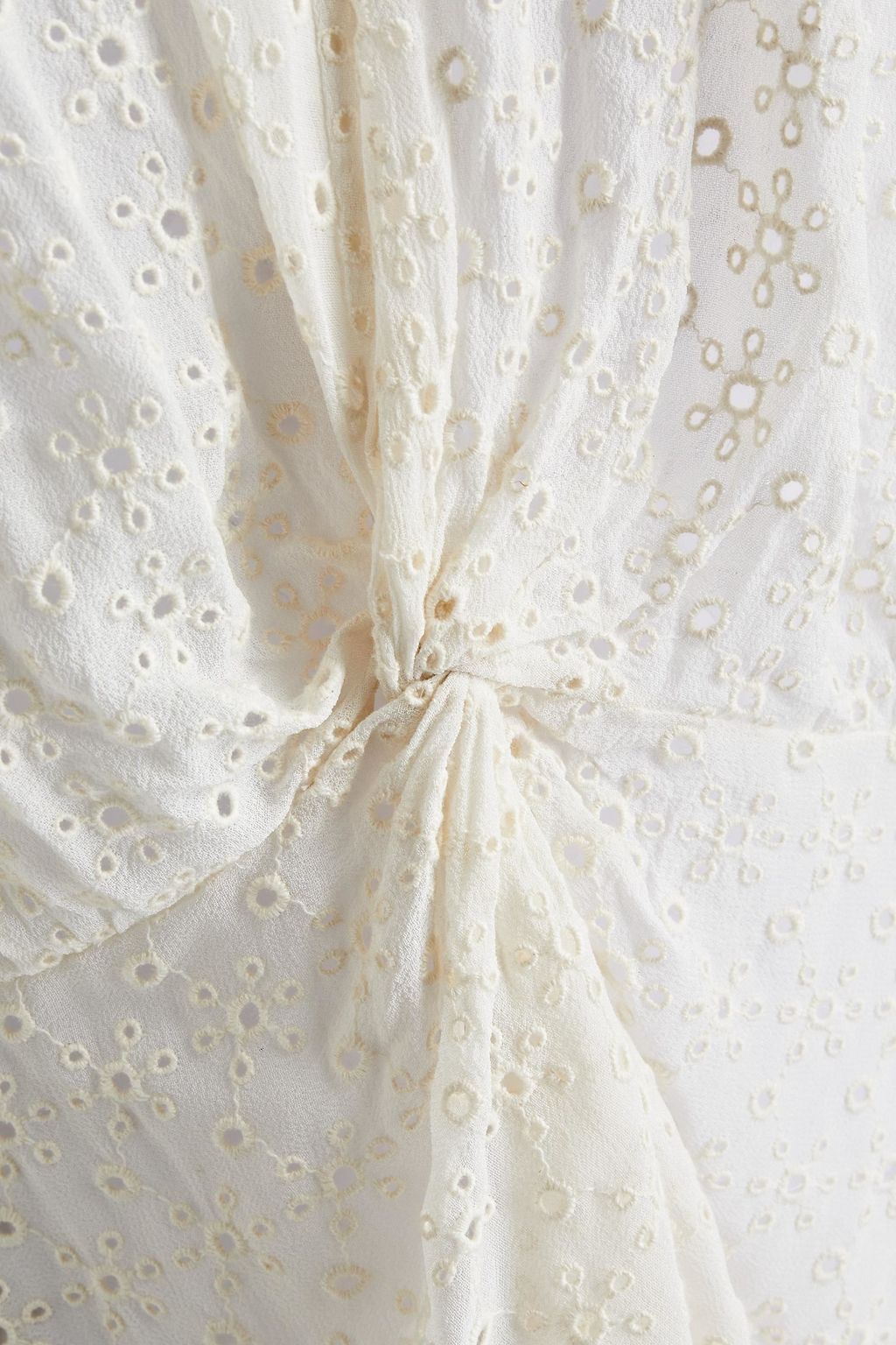 IRO Kithnos twist-front broderie anglaise blouse