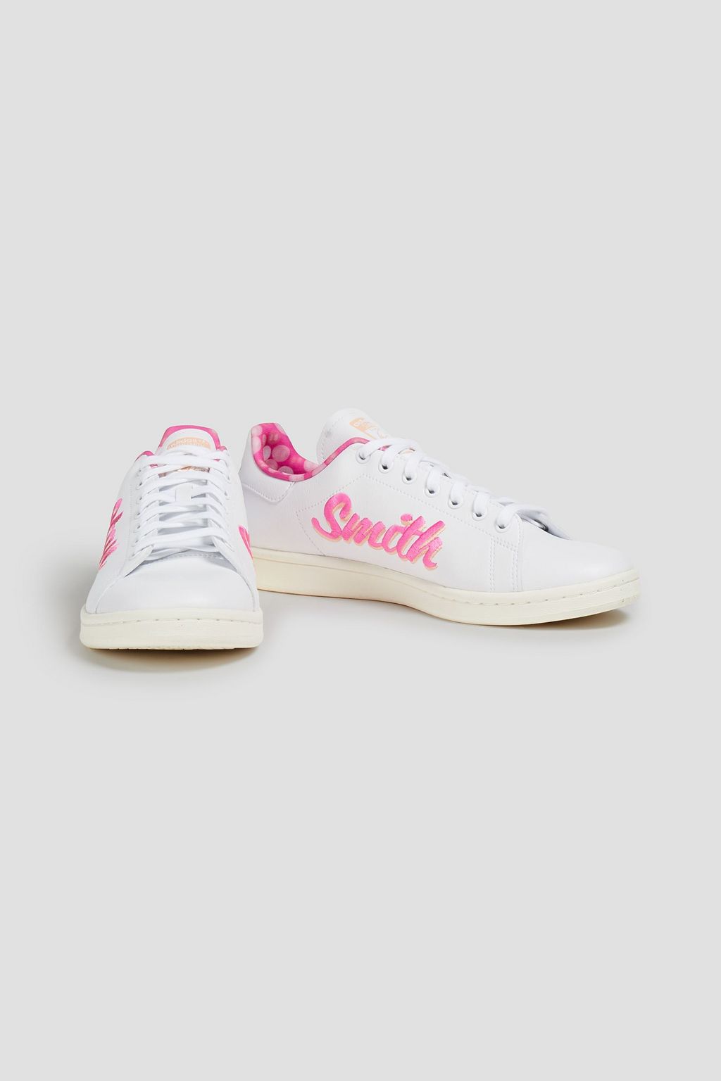 ADIDAS ORIGINALS Stan Smith embroidered leather sneakers