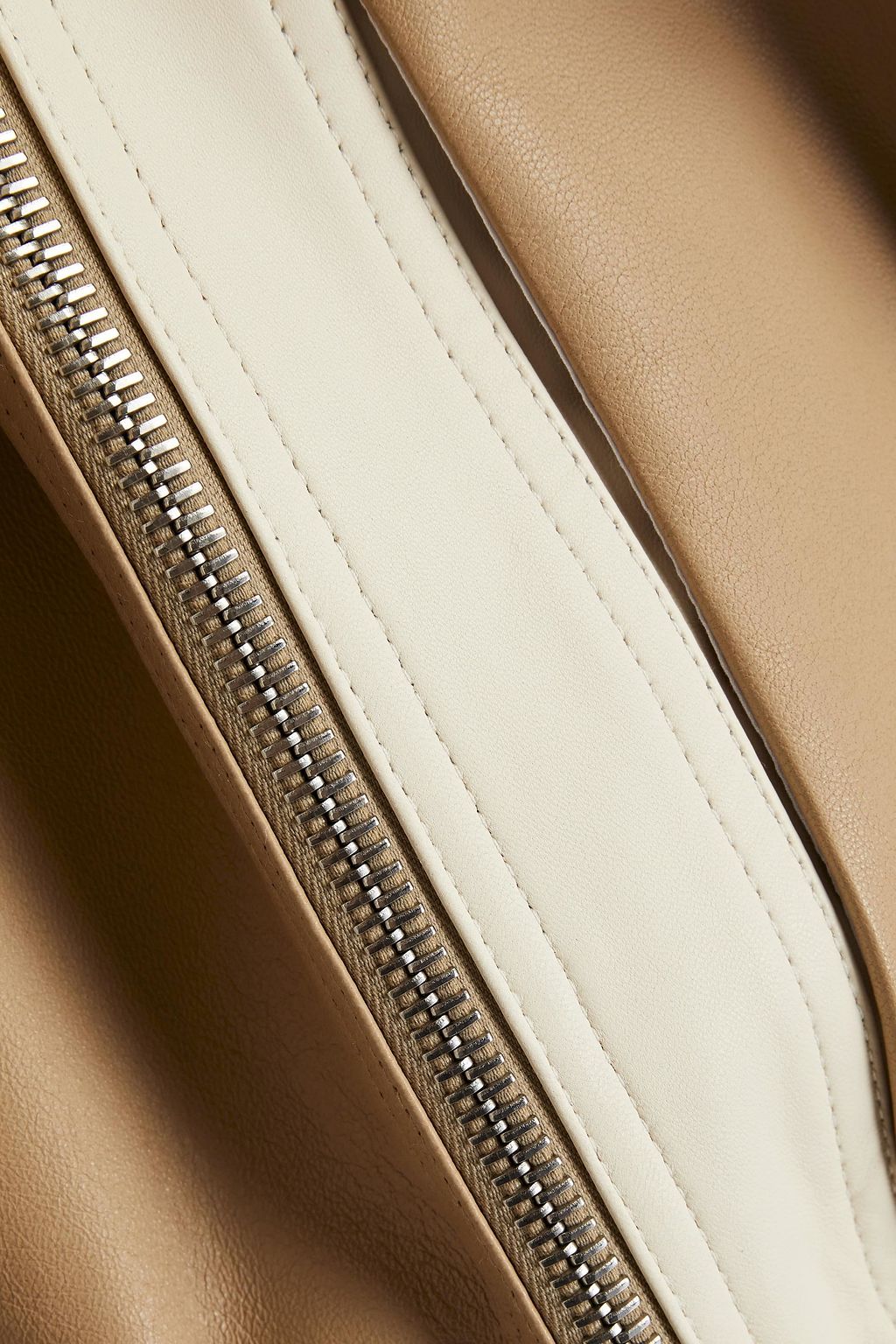 VICTORIA BECKHAM Gathered two-tone leather jacket