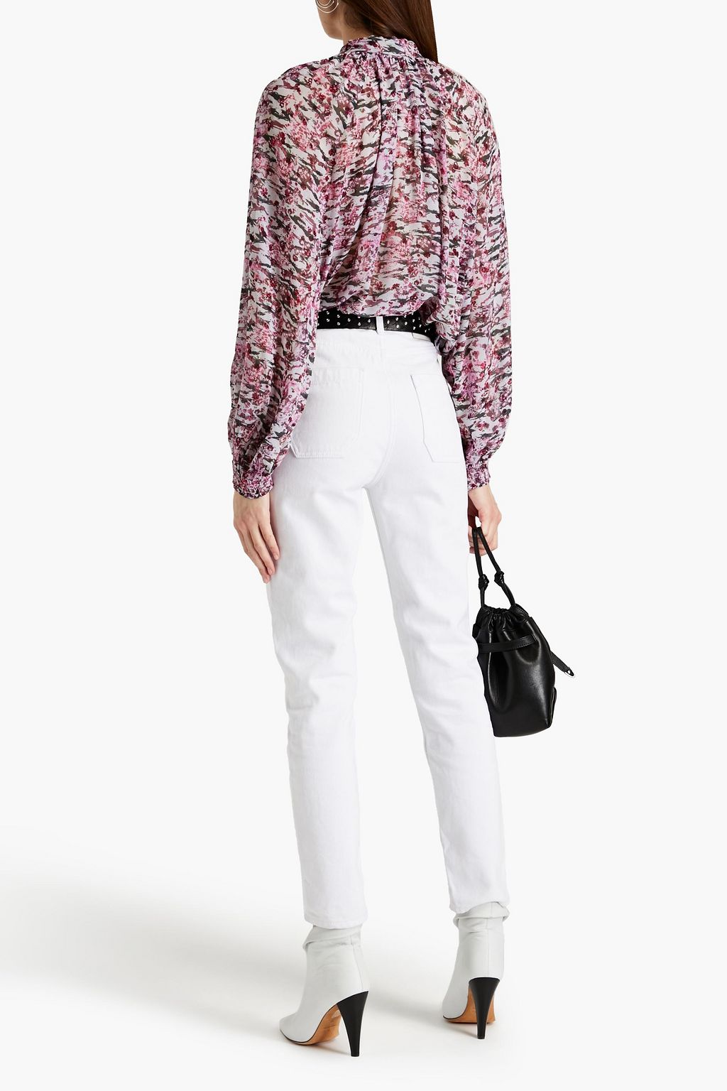 IRO Vibrancy printed crepe de chine blouse