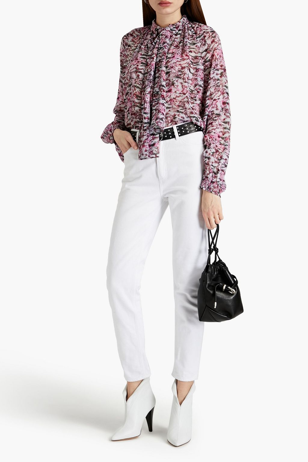 IRO Vibrancy printed crepe de chine blouse