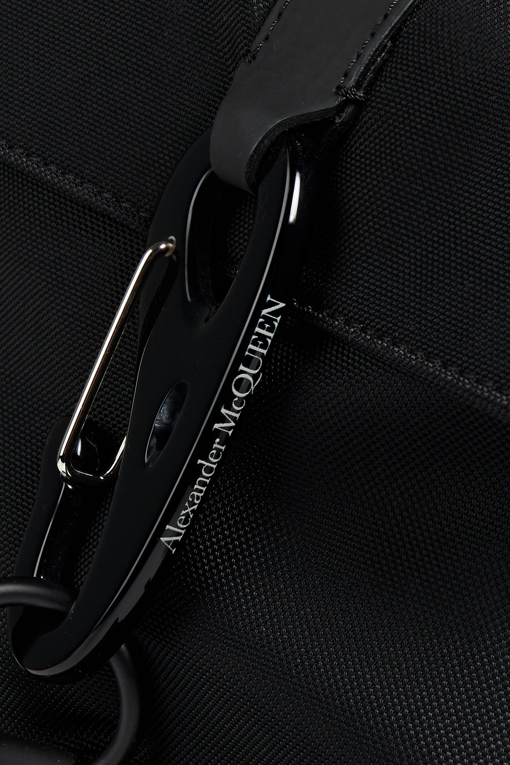 MCQUEEN Leather-paneled Cordura backpack