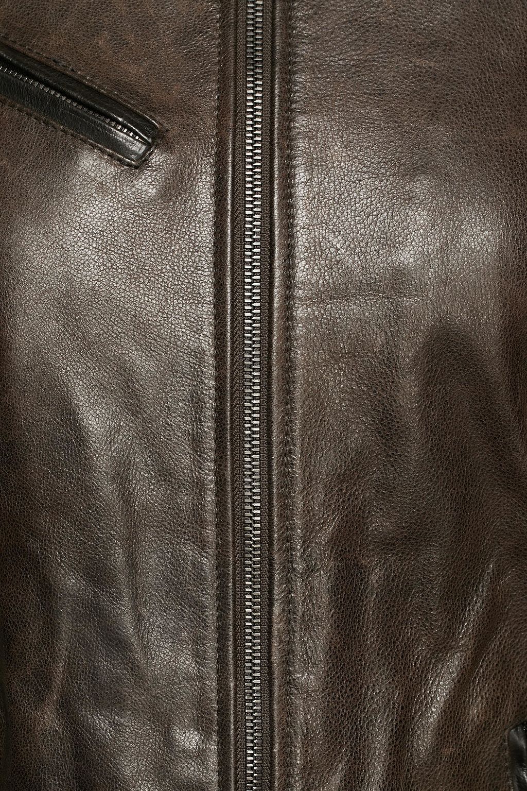 BELSTAFF Van two-tone pebbled-leather biker jacket