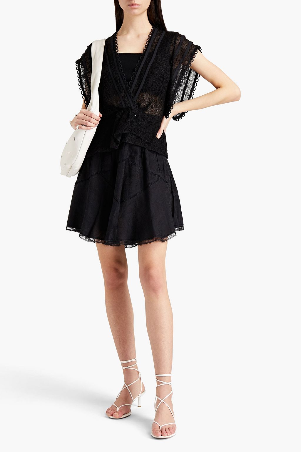 IRO Baltimore linen and silk-blend top