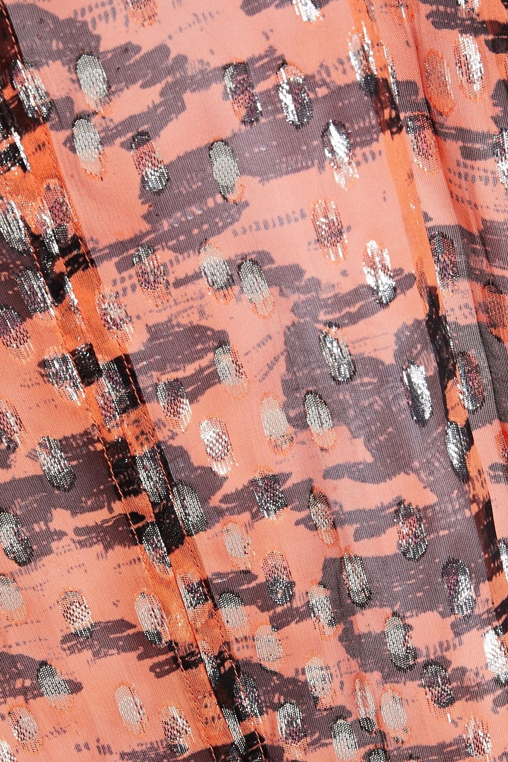 IRO Sella oversized metallic fil coupé jacquard blouse