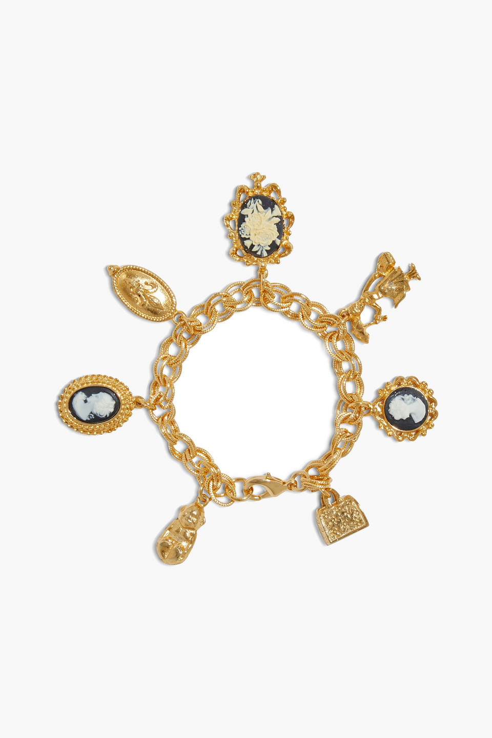Ben-Amun 24-karat gold-plated cameo bracelet