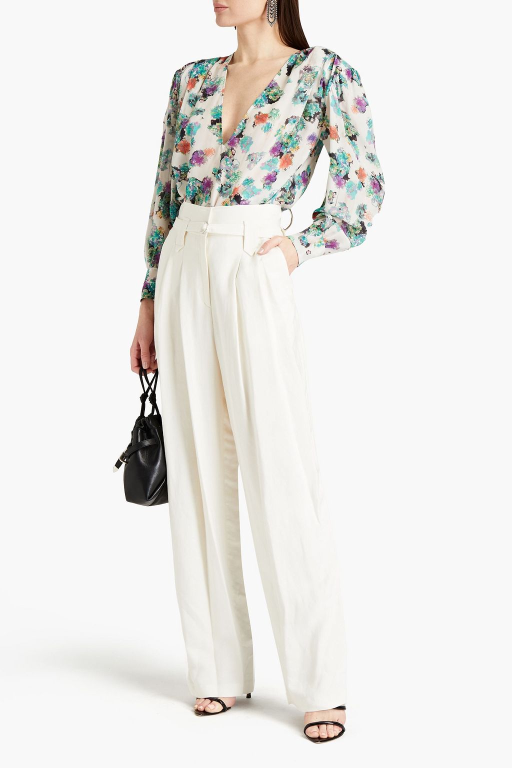 IRO Tool printed silk crepe de chine blouse