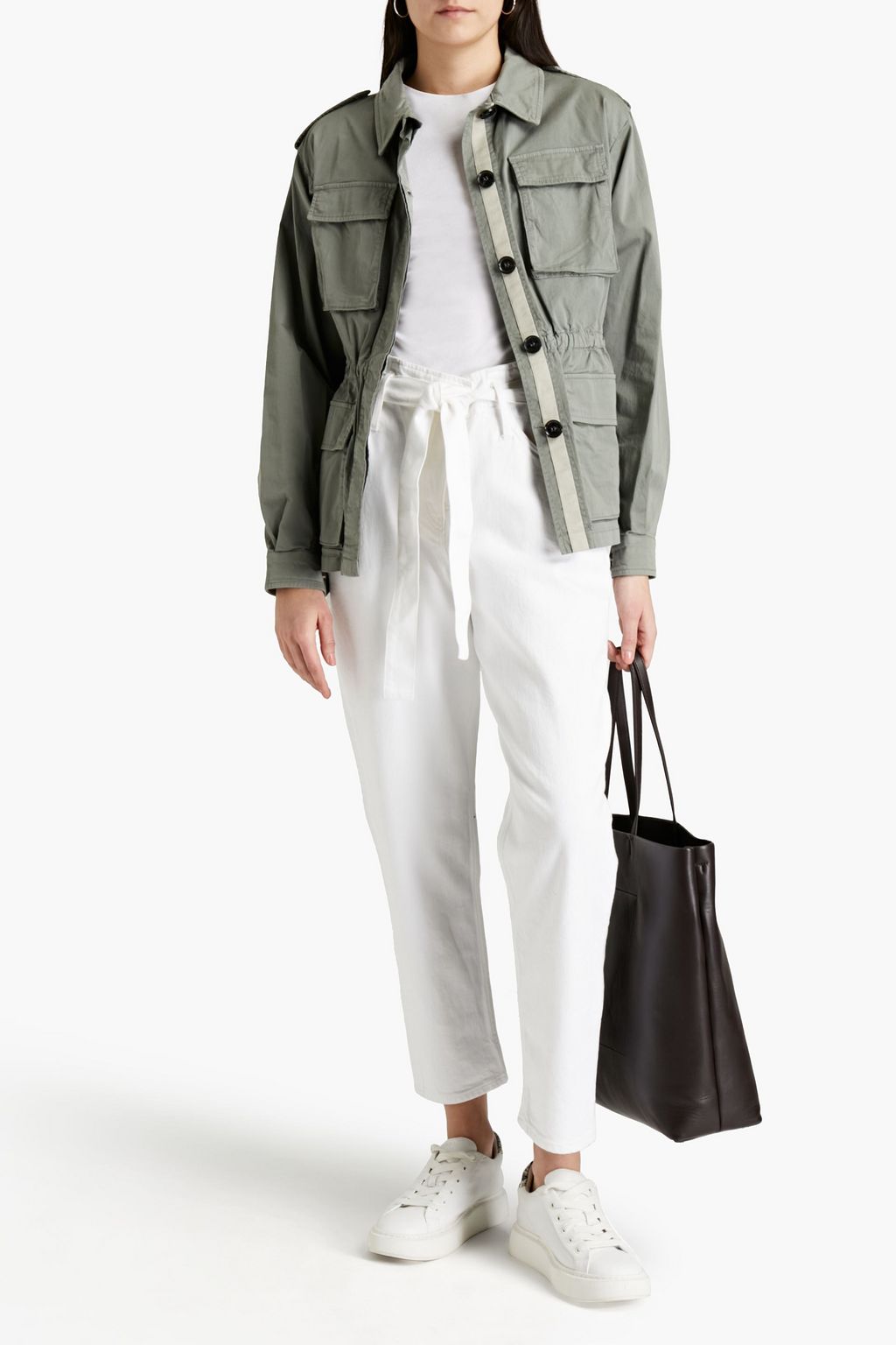 BELSTAFF Anchorfield gathered cotton-blend jacket