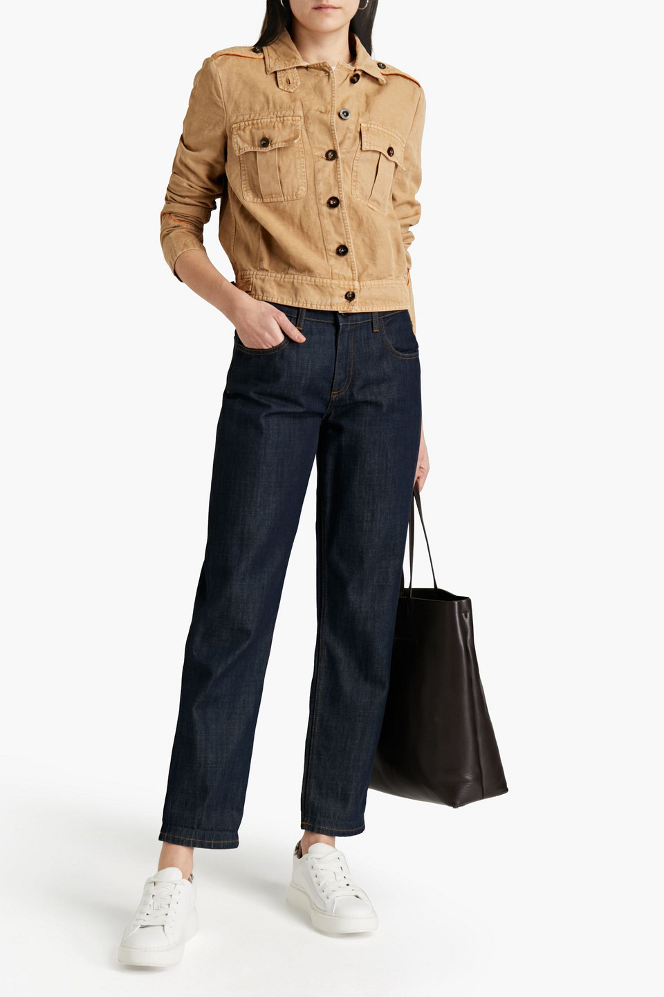 BELSTAFF BATTLE COTTON AND LINEN-BLEND TWILL JACKET