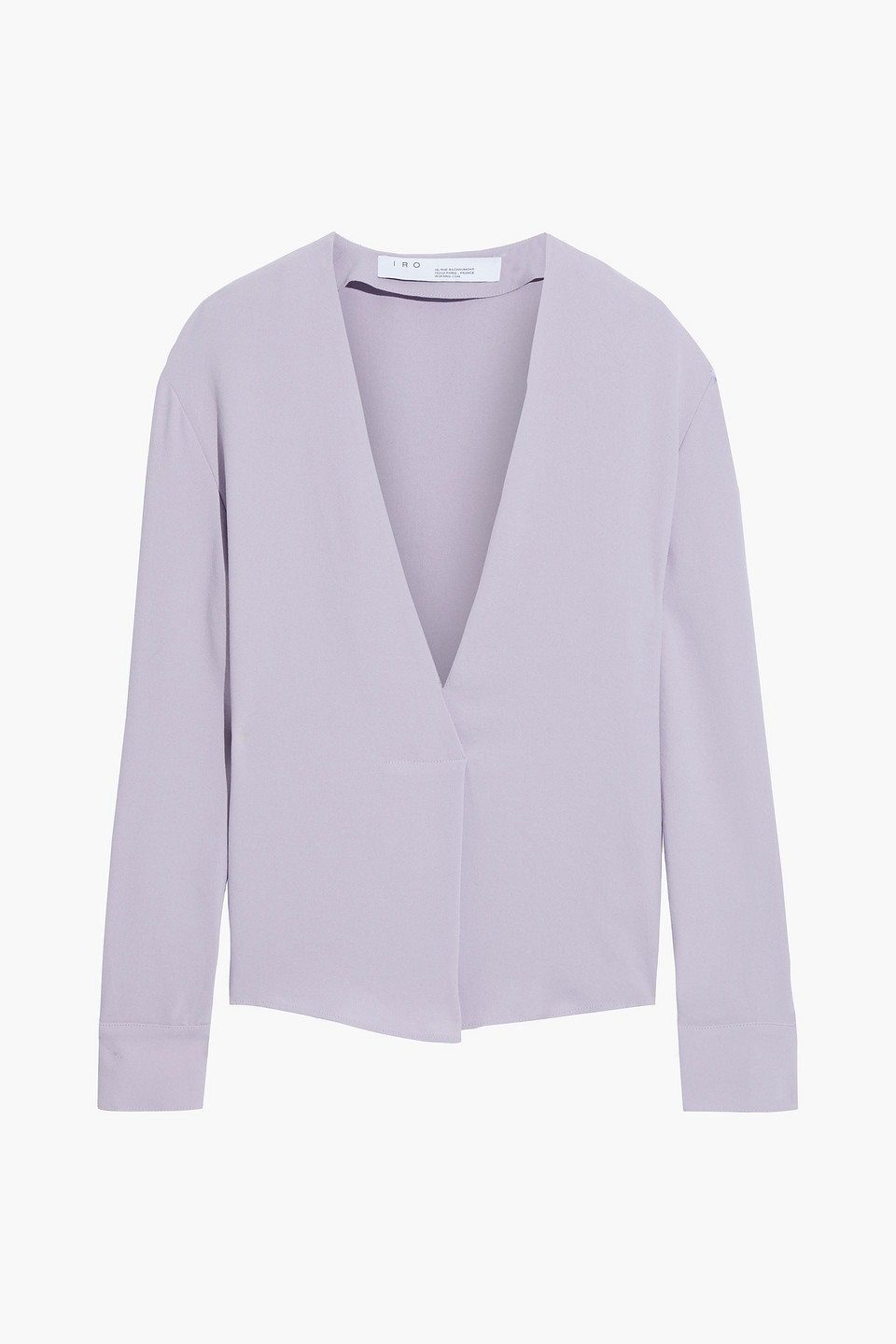 Iro Woman Licious Pleated Crepe Top Lilac Size 40