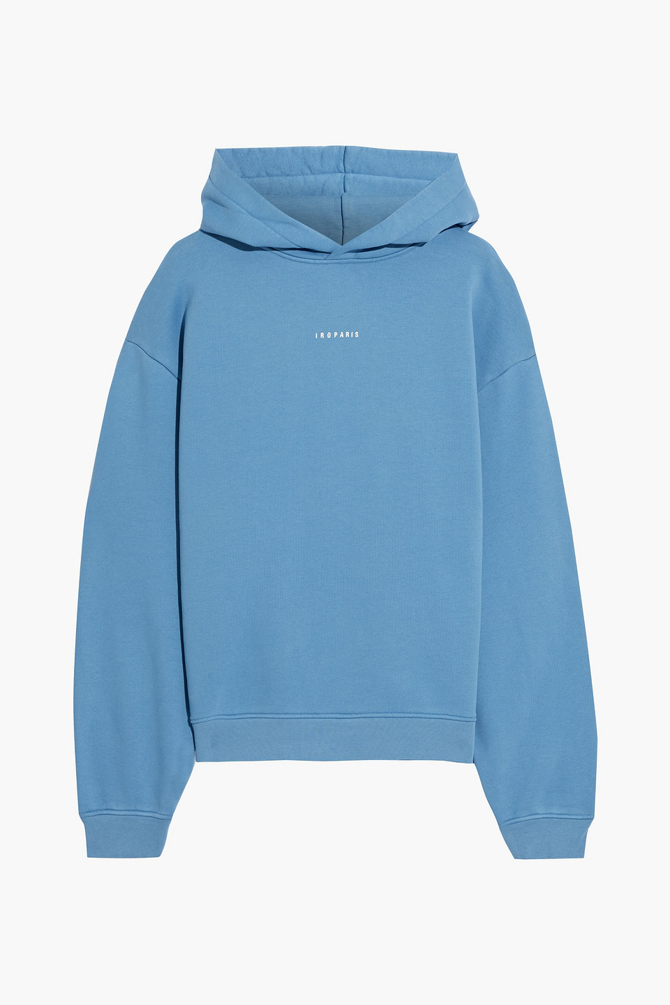 Syndra printed French cotton-terry hoodie