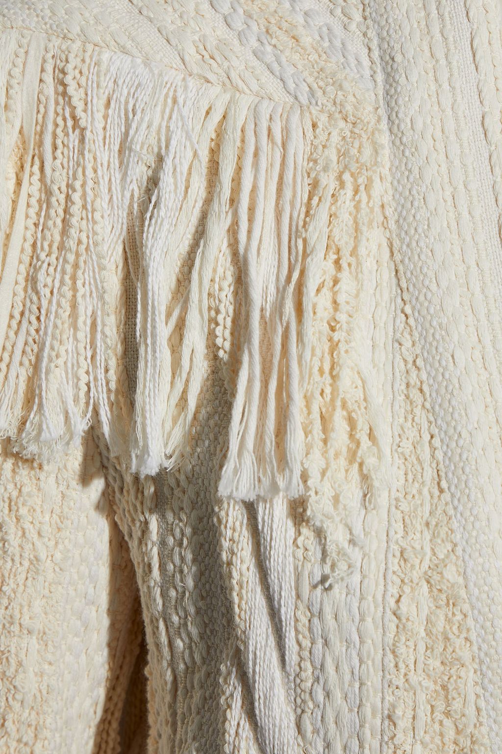 IRO Teva fringed cotton-blend bouclé jacket