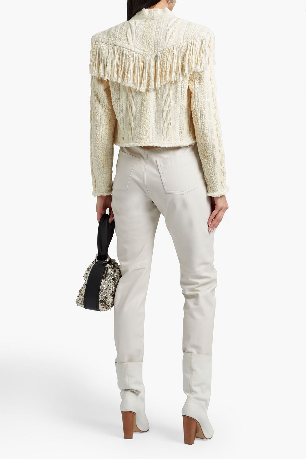 IRO Teva fringed cotton-blend bouclé jacket