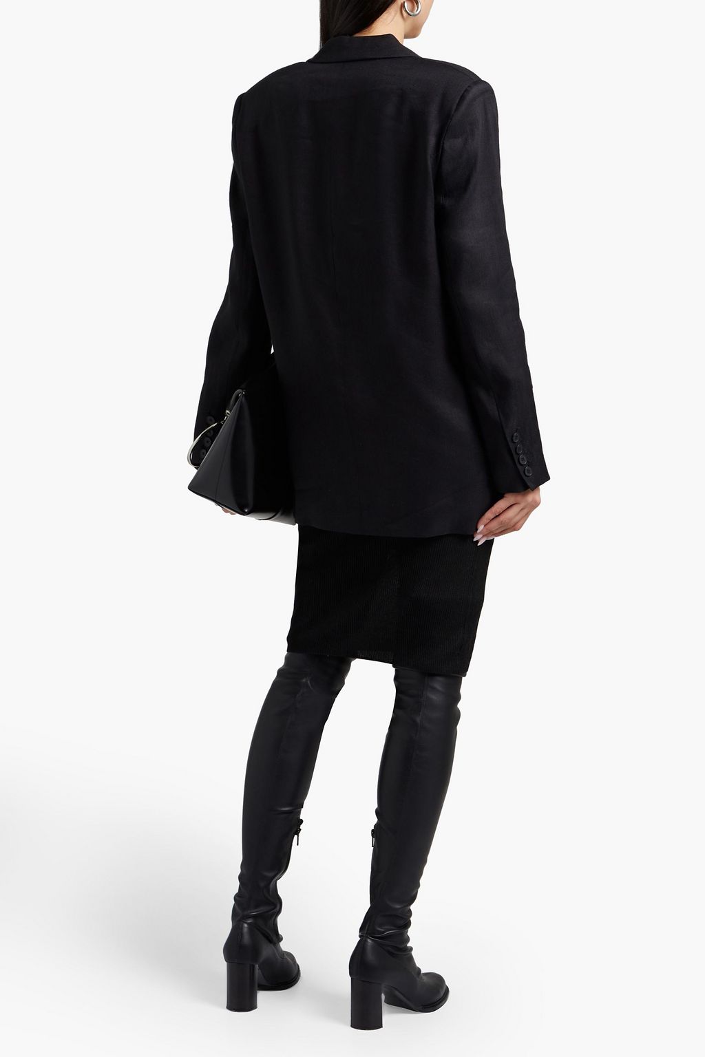 IRO Cassius double-breasted linen-blend tweed blazer