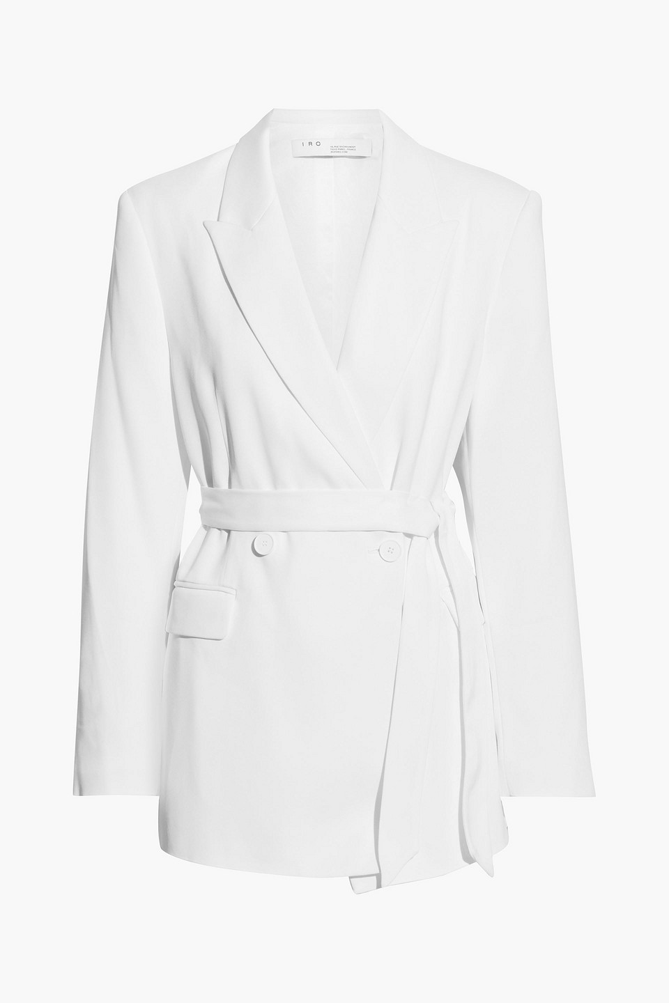 Jekke double-breasted belted crepe blazer