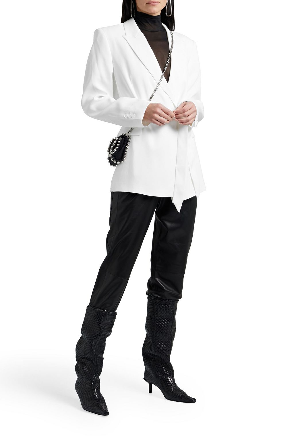 IRO Jekke double-breasted belted crepe blazer