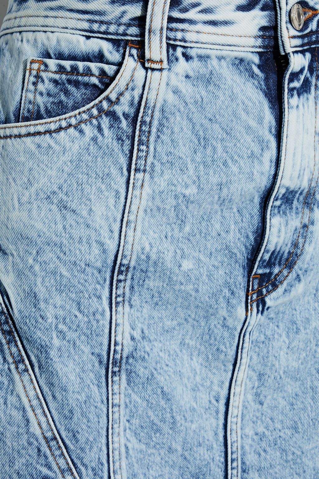 IRO Aypril acid-wash denim midi skirt
