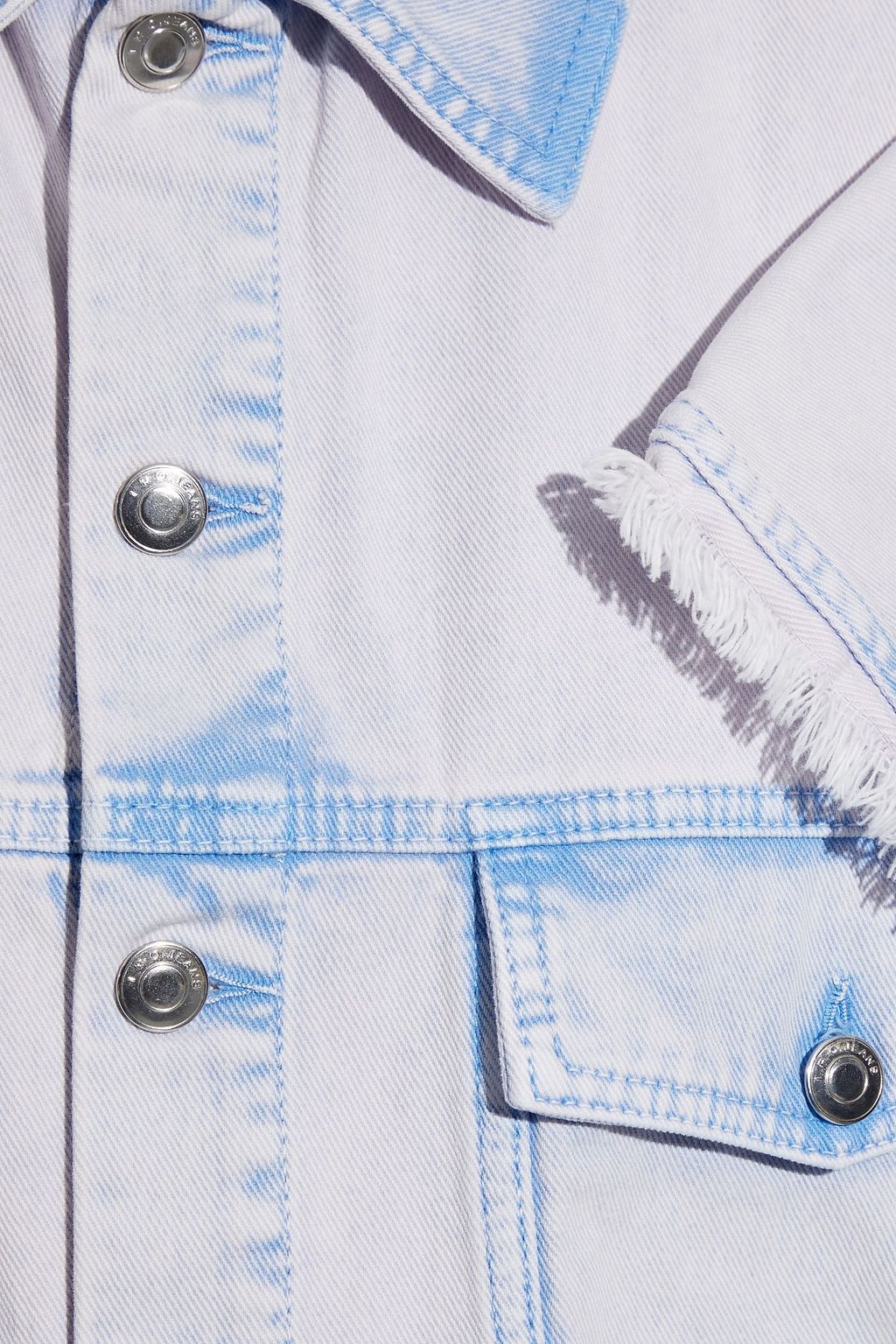 IRO Kachixspe oversized frayed bleached denim vest