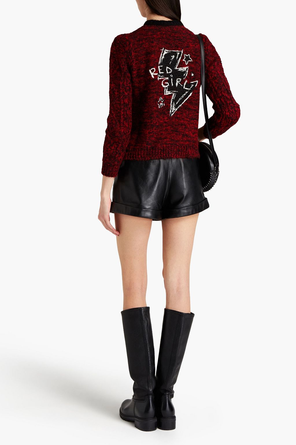 REDVALENTINO Fringed cable-knit cardigan
