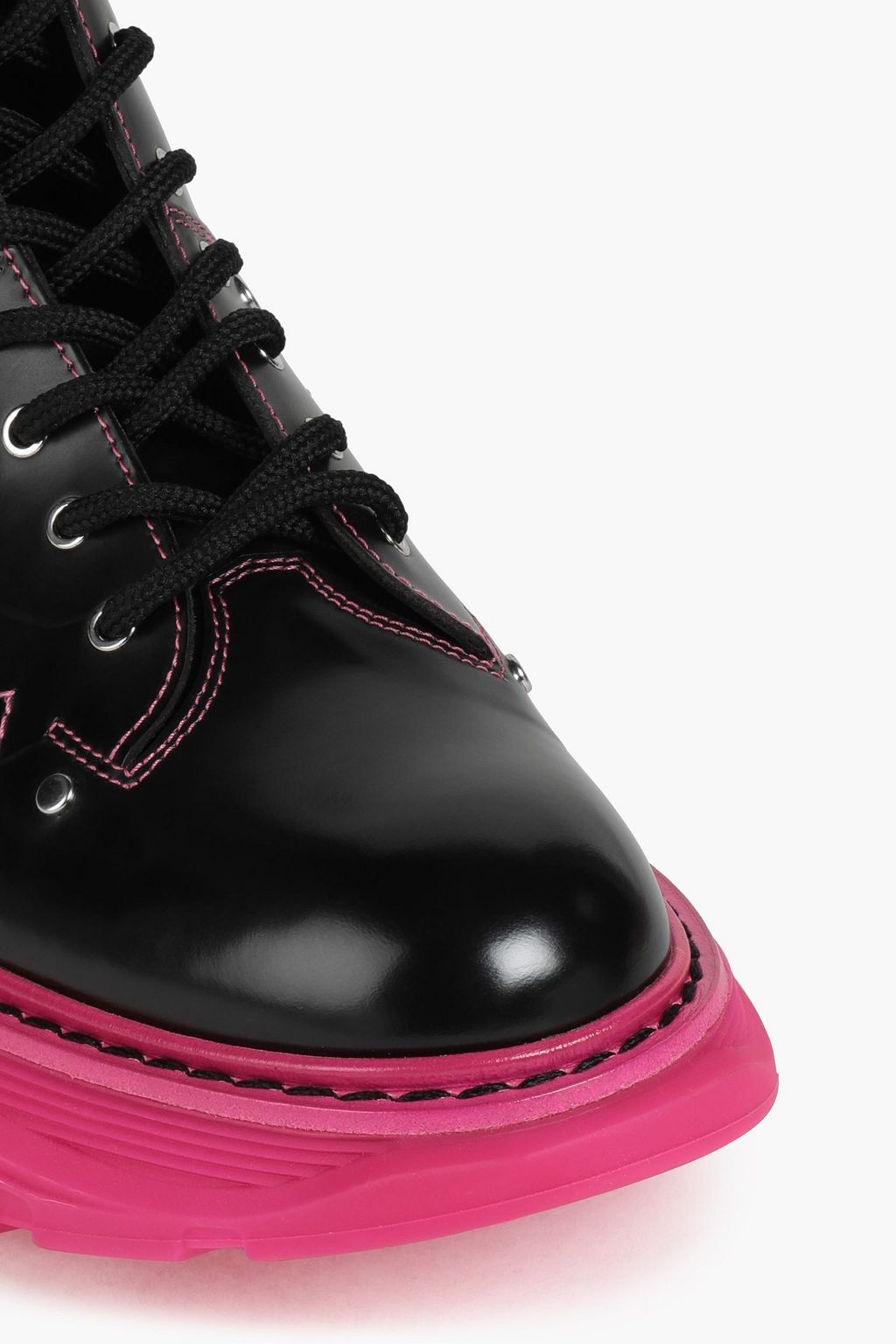 MCQUEEN Leather combat boots