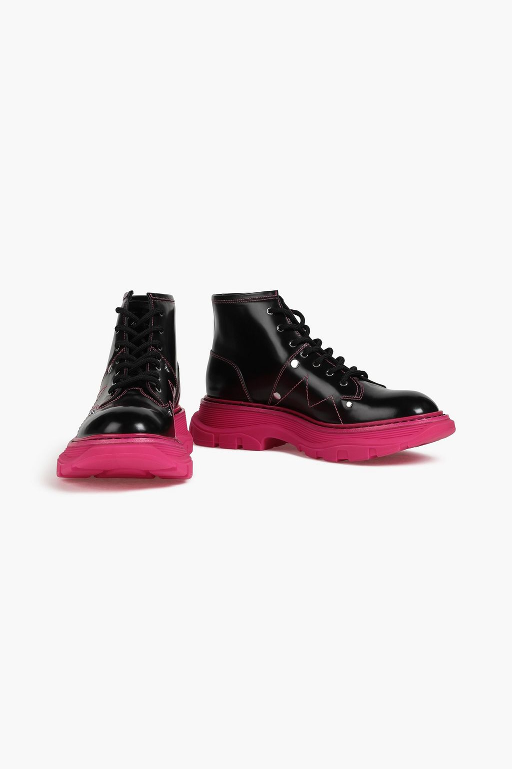 MCQUEEN Leather combat boots